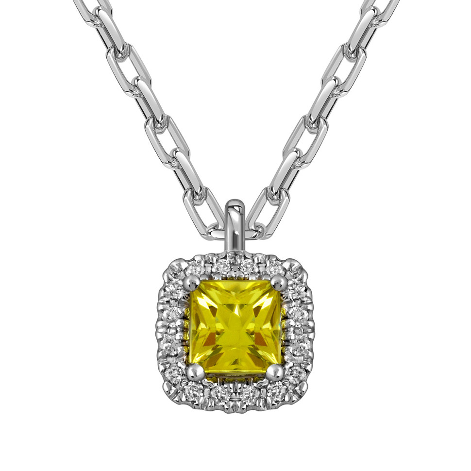 Колье из белого золота с бриллиантами (063688)