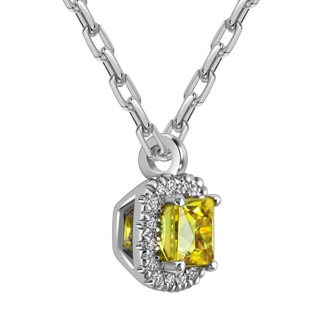 Колье из белого золота с бриллиантами (063688)