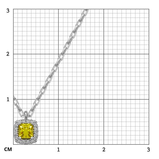 Колье из белого золота с бриллиантами (063688)