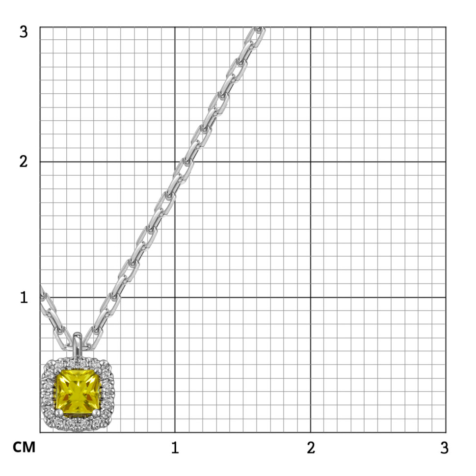 Колье из белого золота с бриллиантами (063688)