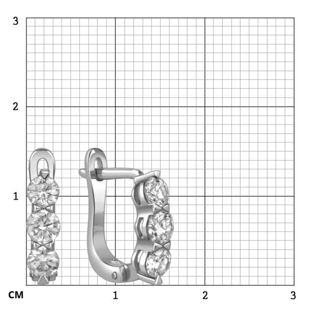 Серьги из белого золота с бриллиантами (026293)