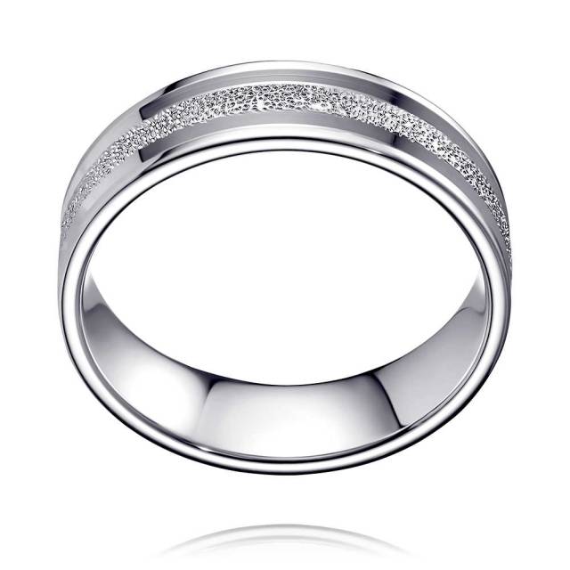 Обручальное кольцо из белого золота (047798)