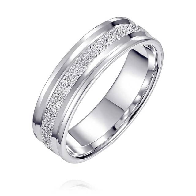 Обручальное кольцо из белого золота (047798)