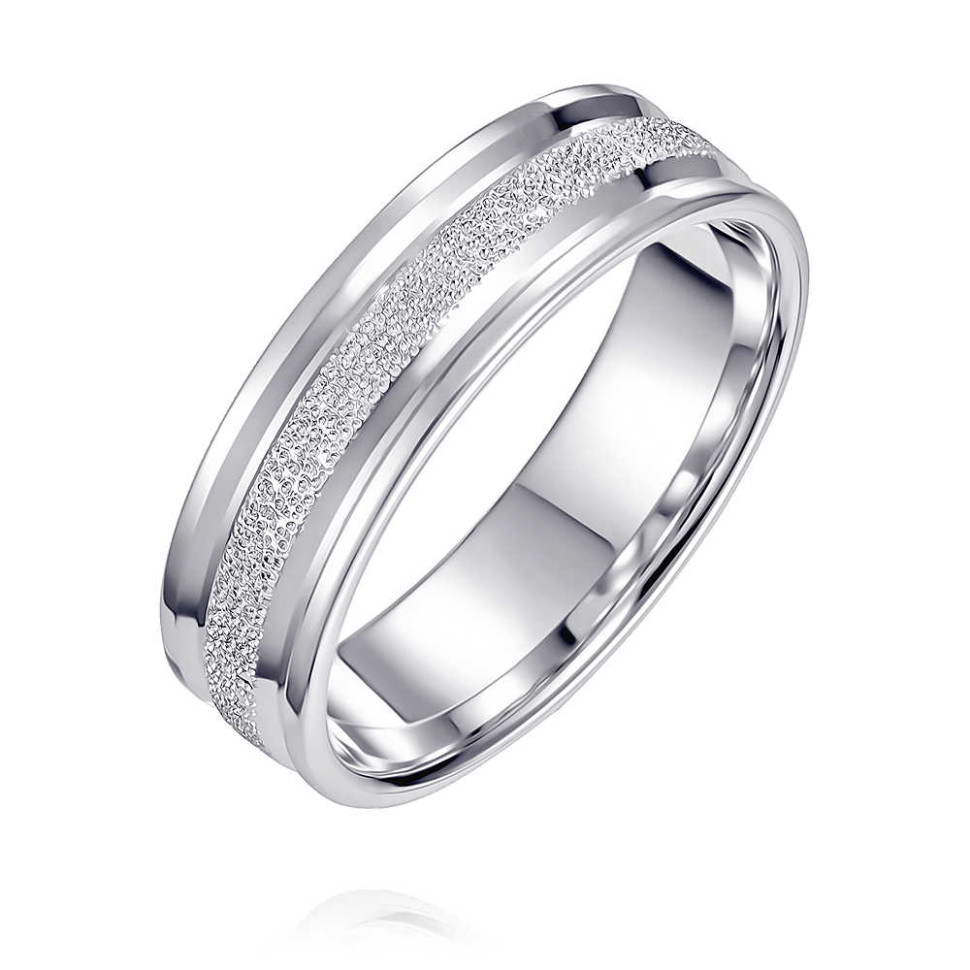 Обручальное кольцо из белого золота (047798)