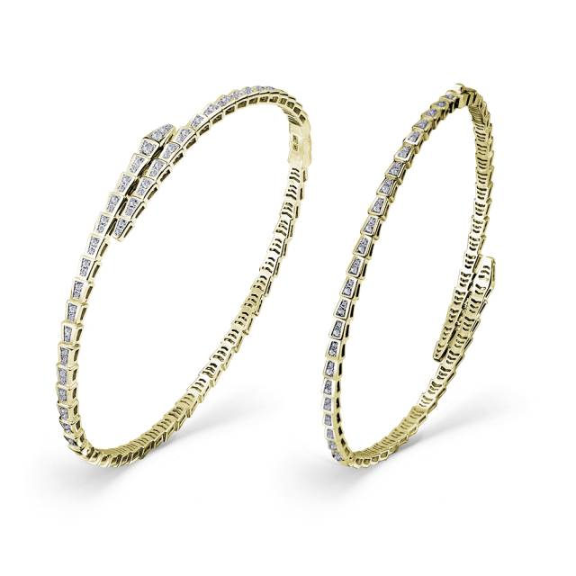 Браслет из жёлтого золота с бриллиантами (060005)