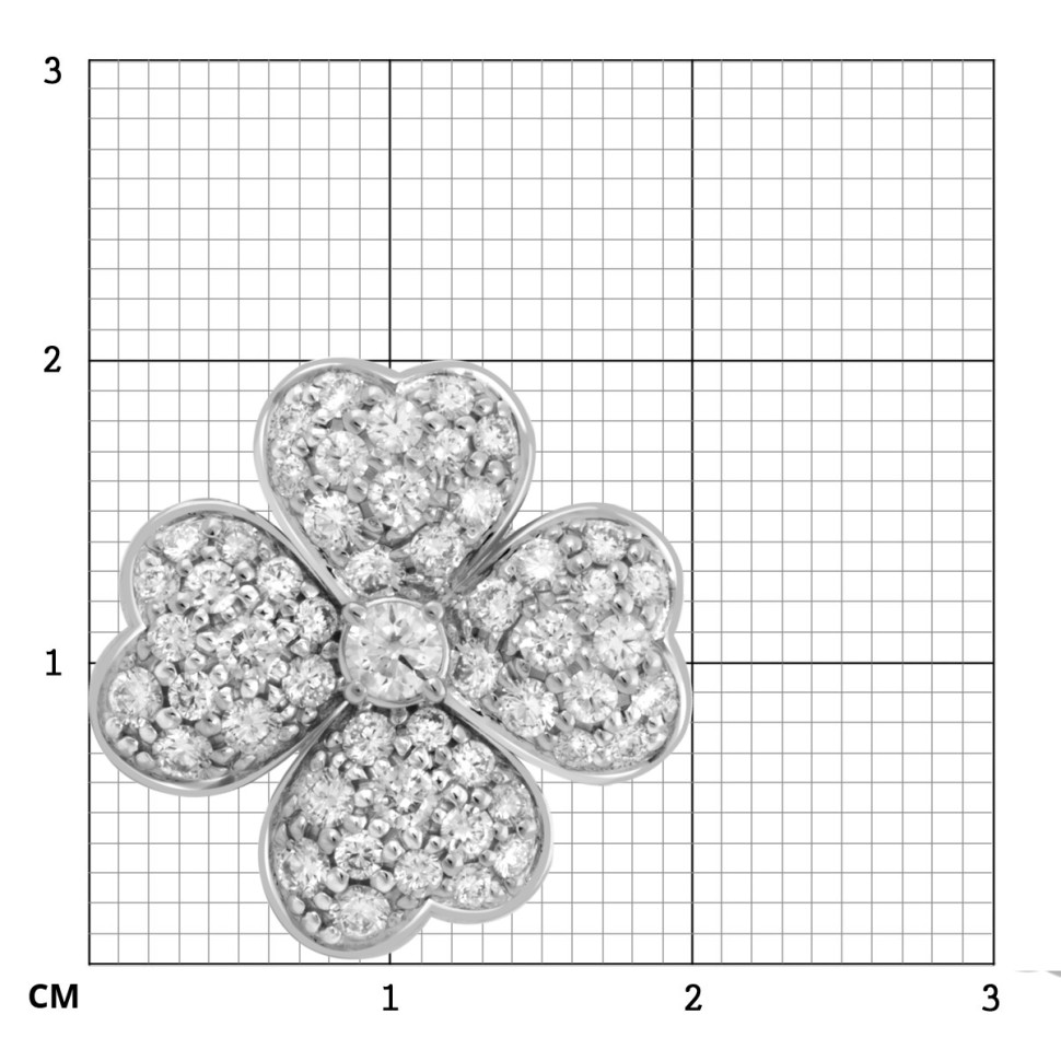 Серьги из белого золота с бриллиантами (046913)