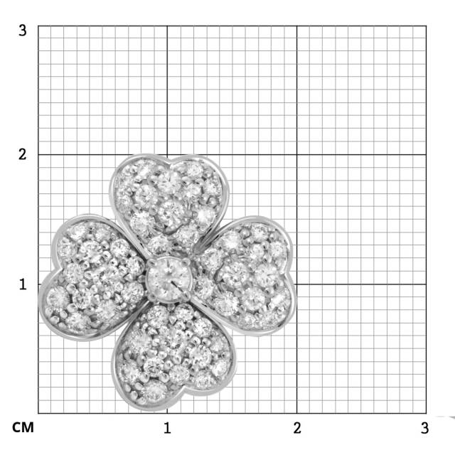 Серьги из белого золота с бриллиантами (046913)