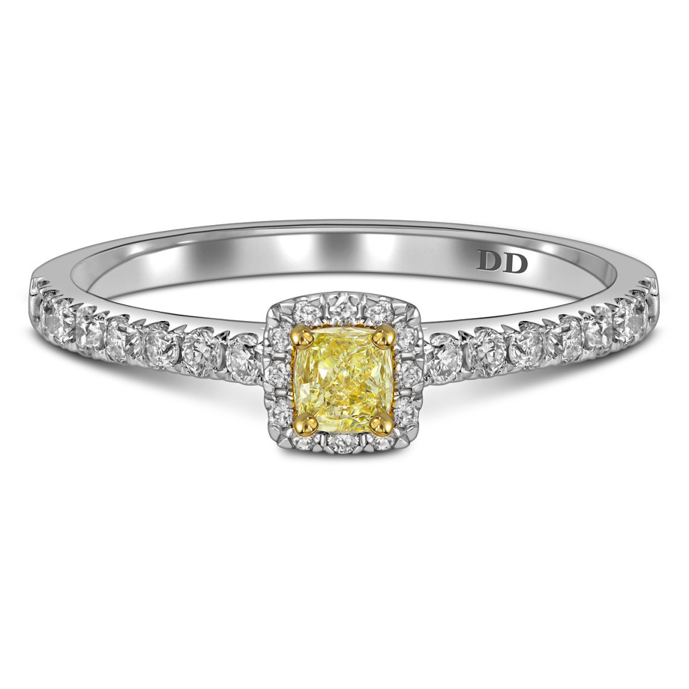 Помолвочное кольцо из белого золота с бриллиантами (062643)