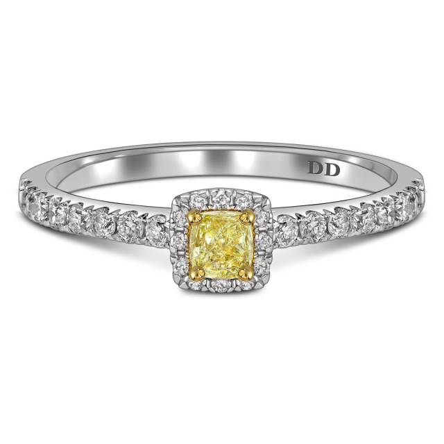 Помолвочное кольцо из белого золота с бриллиантами (062643)