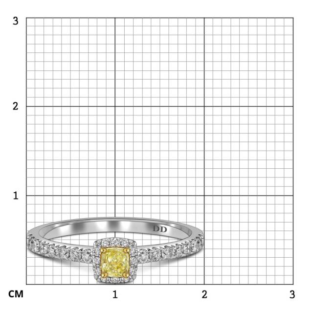 Помолвочное кольцо из белого золота с бриллиантами (062643)