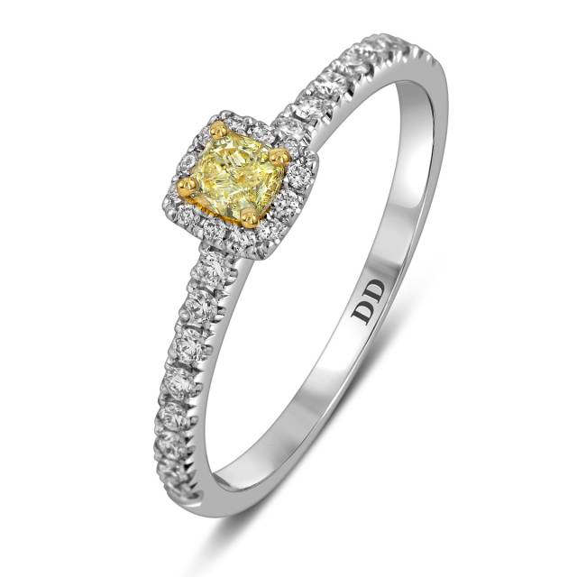 Помолвочное кольцо из белого золота с бриллиантами (062643)