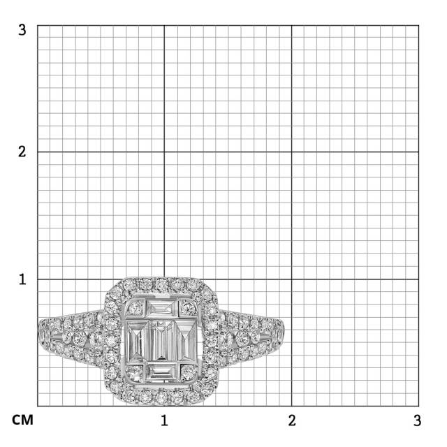 Кольцо из белого золота с бриллиантами (059116)