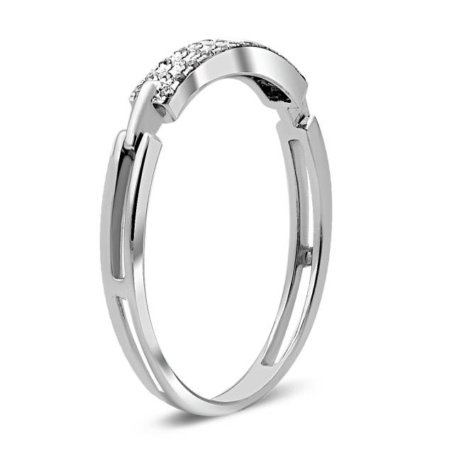 Кольцо из белого золота с бриллиантами (013756)