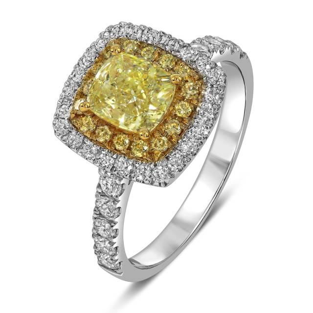 Кольцо из белого золота с бриллиантами (052676)