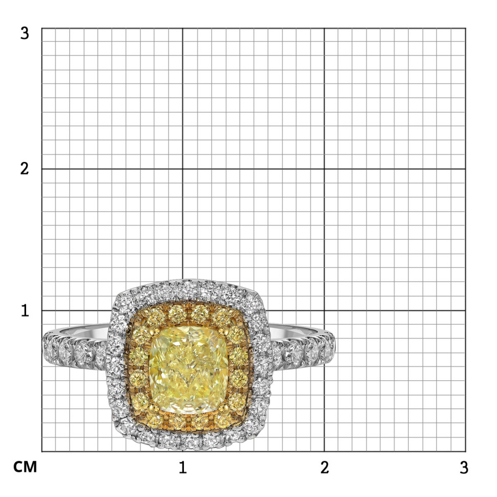Кольцо из белого золота с бриллиантами (052676)