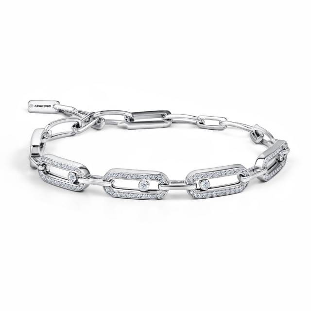 Браслет из белого золота с бриллиантами (060569)