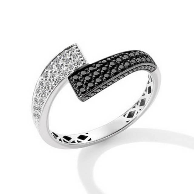 Кольцо из белого золота с бриллиантами (059467)