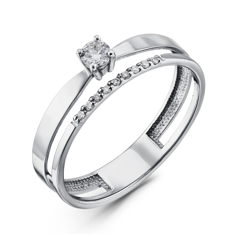 Помолвочное кольцо из белого золота с бриллиантами (060479)