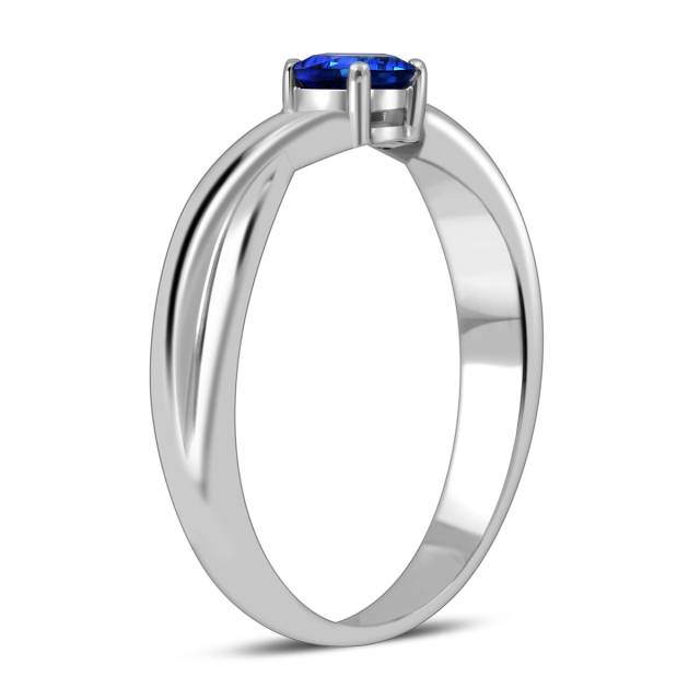 Помолвочное кольцо из белого золота с сапфиром (049046)