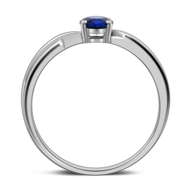 Помолвочное кольцо из белого золота с сапфиром (049046)