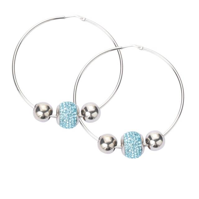 Серебряный серьги конго (014661)