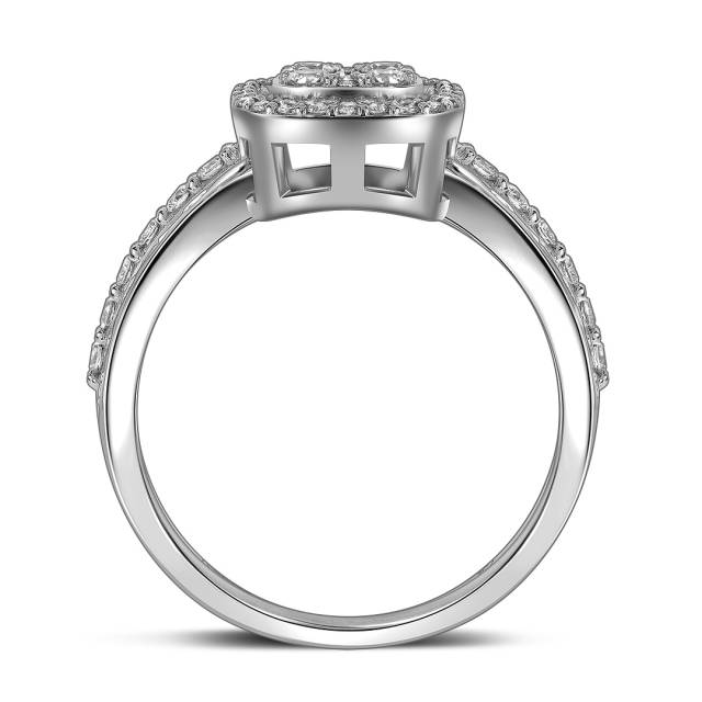 Кольцо из белого золота с бриллиантами (063727)