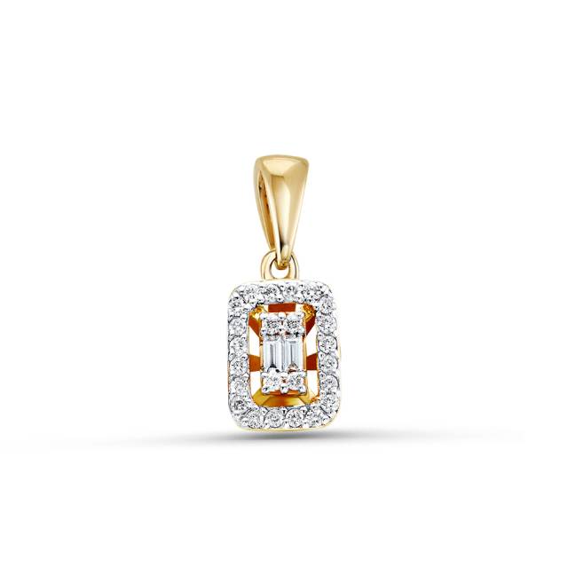 Кулон из жёлтого золота с бриллиантами (060872)