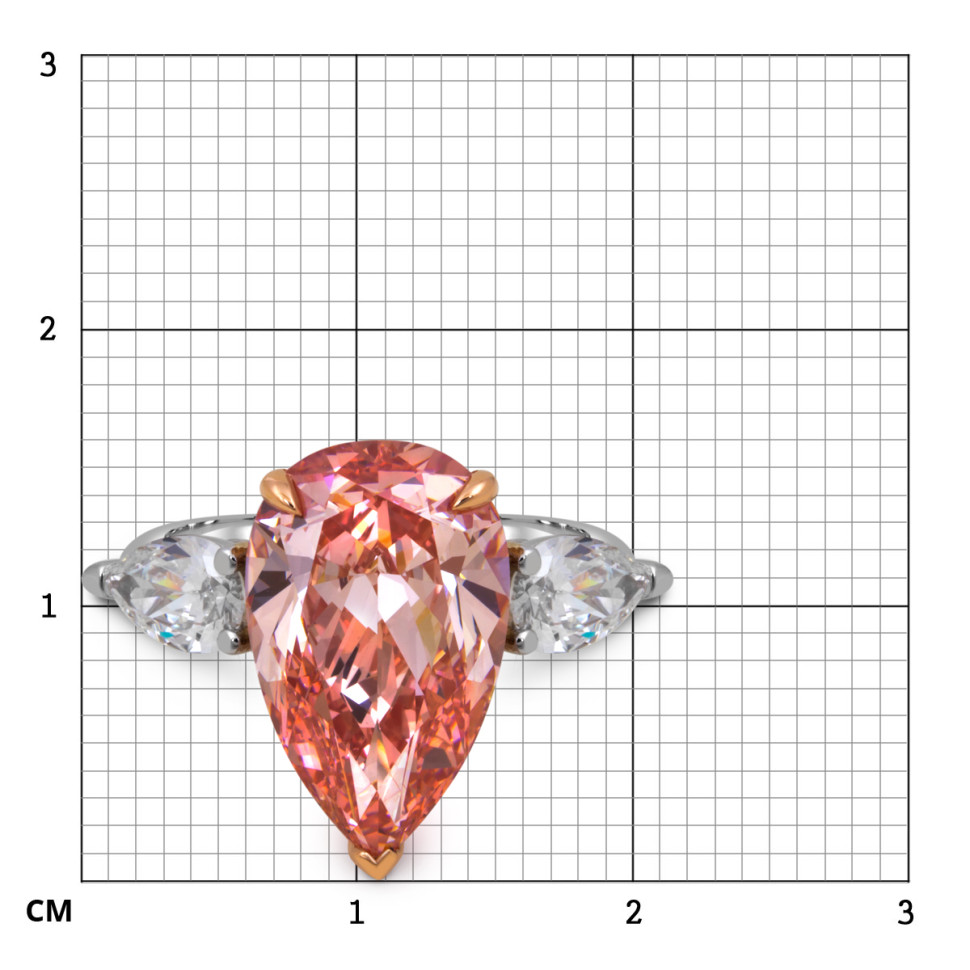 Кольцо из белого золота с бриллиантами (052678)