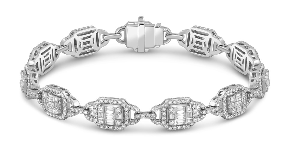 Браслет из белого золота с бриллиантами (046881)