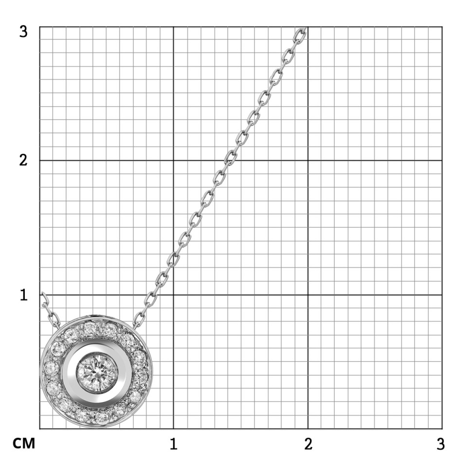 Колье из белого золота с бриллиантами (042836)