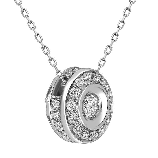 Колье из белого золота с бриллиантами (042836)