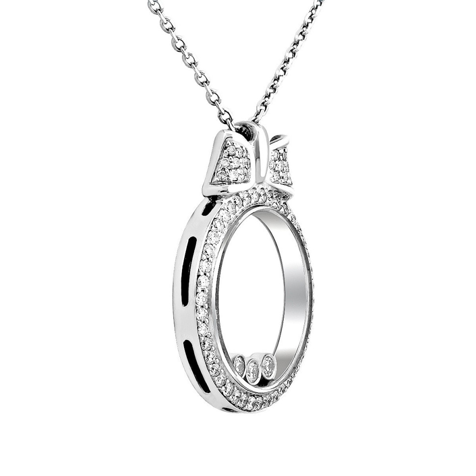 Колье из белого золота с бриллиантами (027128)