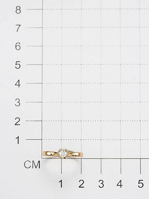 Помолвочное кольцо из жёлтого золота с бриллиантами (053688)