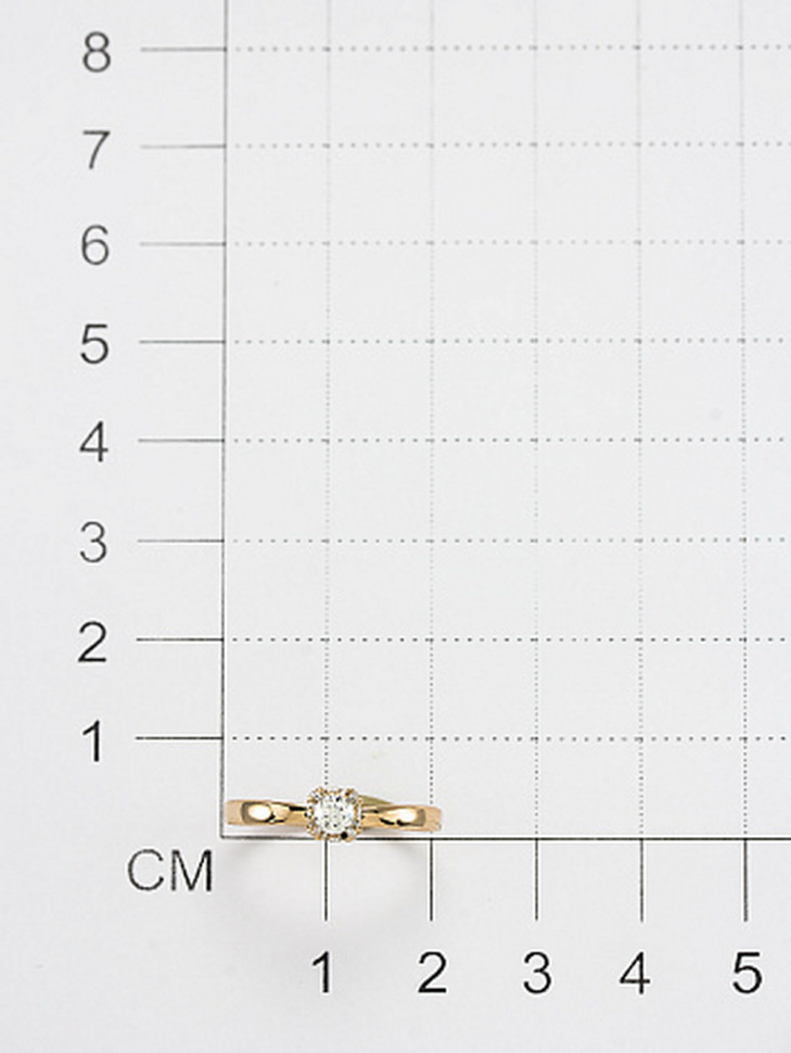 Помолвочное кольцо из жёлтого золота с бриллиантами (053688)