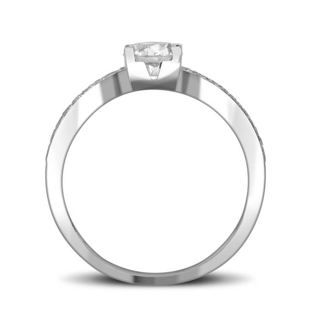 Помолвочное кольцо из белого золота с бриллиантами (024784)