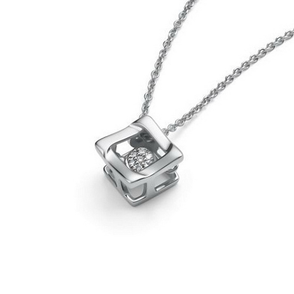 Колье из белого золота с бриллиантами (059482)