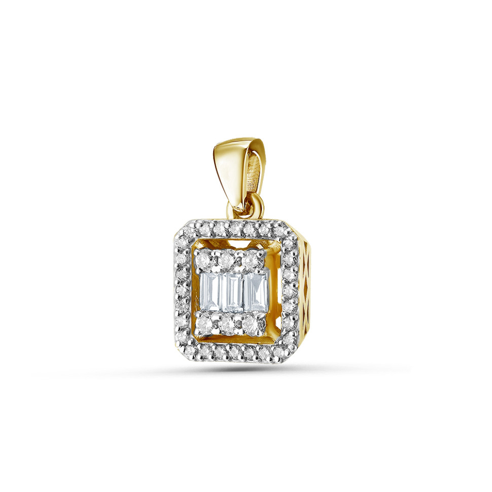 Кулон из жёлтого золота с бриллиантами (060450)