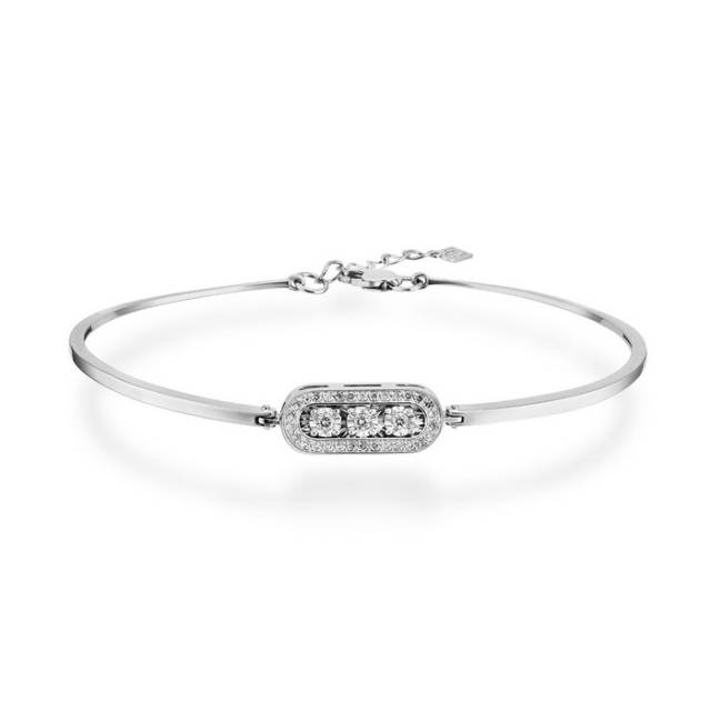 Браслет из белого золота с бриллиантами (060741)