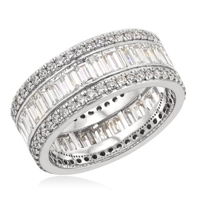 Кольцо из белого золота с бриллиантами (055642)