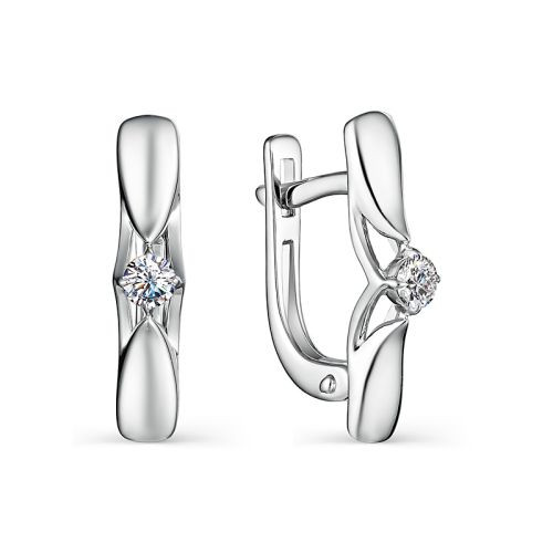 Серьги из белого золота с бриллиантами (031626)