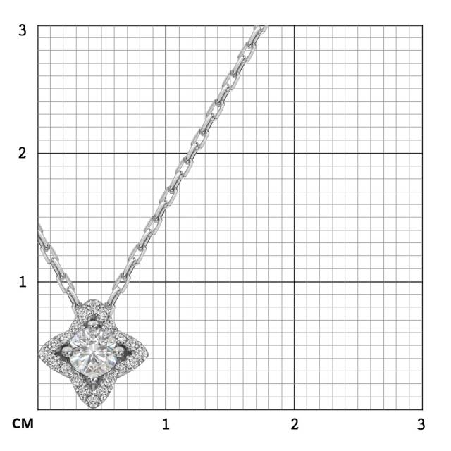 Колье из белого золота с бриллиантами (062826)