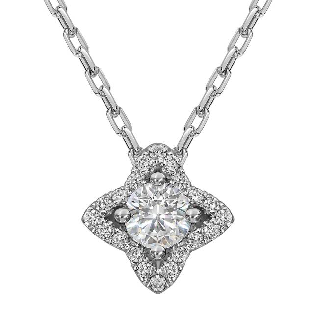 Колье из белого золота с бриллиантами (062826)