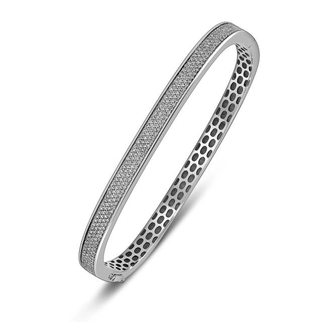 Браслет из белого золота с бриллиантами (055059)