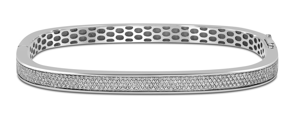 Браслет из белого золота с бриллиантами (055059)