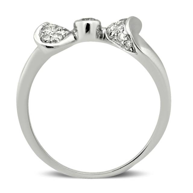 Кольцо из белого золота с бриллиантами (023858)