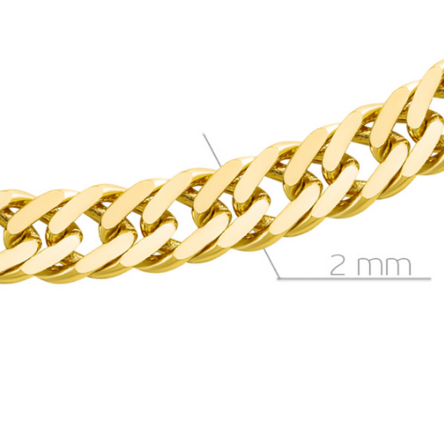 Цепь из жёлтого золота, плетение "Двойной ромб" (053171)