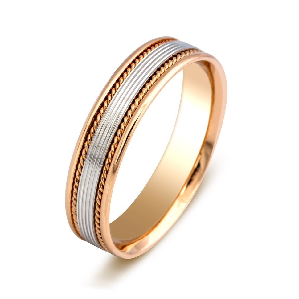 Обручальное кольцо из комбинированного золота (011206)