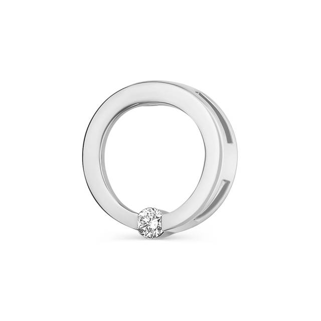 Кулон из белого золота с бриллиантом (060934)