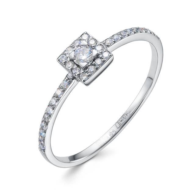 Кольцо из платины с бриллиантами (060633)