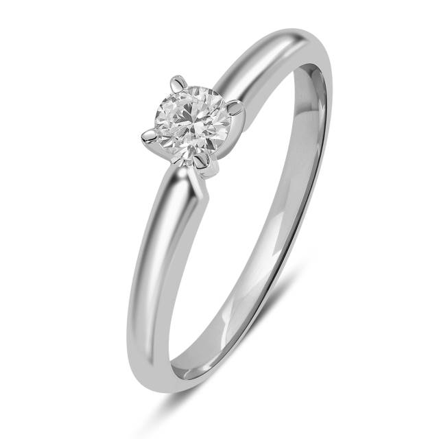 Помолвочное  кольцо из платины с бриллиантом (038036)